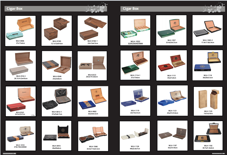 CIGAROL custom cigar box product range